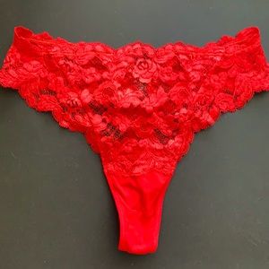 Gorgeous red lace thong by La Perla!